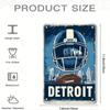 Детройтский футбольный железный металлический знак, устойчивый к погодным условиям, с предварительно просверленными отверстиями, декоративное настенное искусство для дома, сада, кафе, офиса, клуба