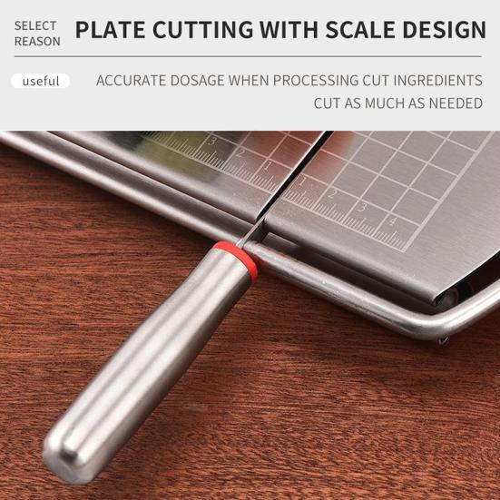 Режущая доска для нарезки сыра из нержавеющей стали для блоков сыра, масла, овощей, точная решетка