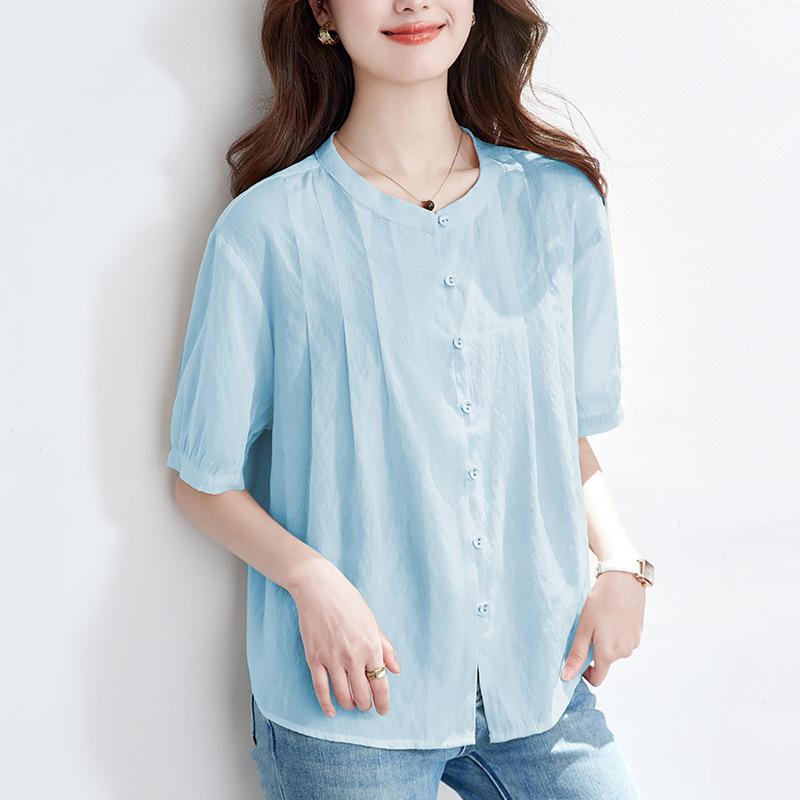 Женская футболка абрикосового цвета с круглым вырезом, с короткими рукавами, летняя, тонкая, свободная, эластичная