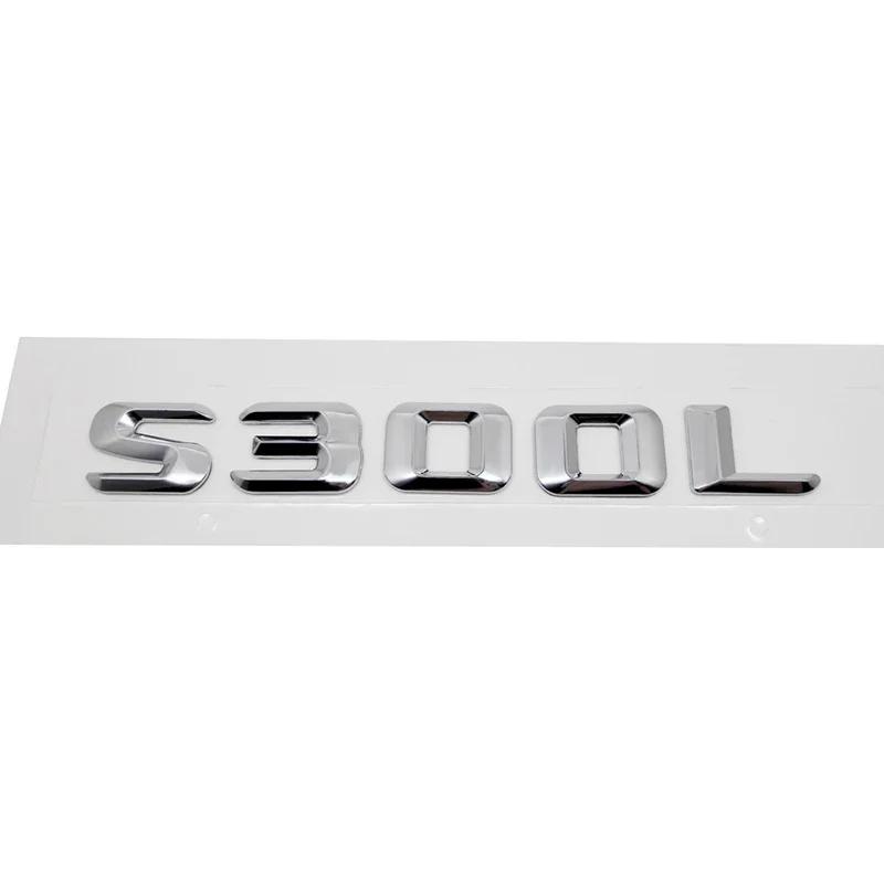 Alloy ABS Car Number Letters Sticker Rear Trunk Badge Decals for Mercedes Benz S300L S320L S400L S500L S600L Emblem Accessories AB1