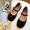 Fashion Shoes for Women 2025 Vintage Round Toe Black Mary Jane Shoe Sweet Girls Low Heel Platform Lolita Loafers Size 40 Women's Pumps