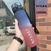 Large Capacity Leak Proof Sports Water Bottle, Colorful Plastic Cup, Drinking Outdoor Travel, Portable Gym Fitness Jugs