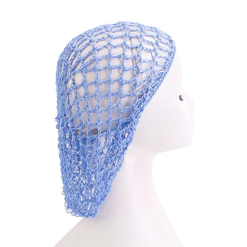 Turban Hat Black Wig Caps Handmade Crochet Hair Snood Hair Accessories Mesh Hair Net for Sleeping