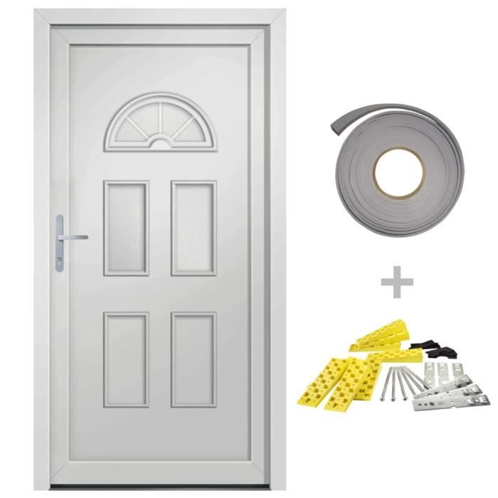VidaXL Front Door White 88x190 Cm PVC 3187909