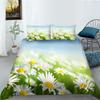 Small Daisy Series Polyester Quilt Cover Pillowcase Two or Three Piece Set 3D Digital Printing