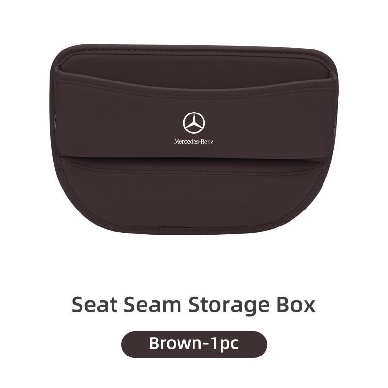For Mercedes Benz Car Seat Gap Organizer Leather Storage Box Interior Accessories W211 W124 W176 W177 C180 C200 C260 C300 GLC WZ2