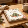 Thoughtful Present for Teachers Christmas Gift Card Book, DIY Spiral-Bound Merry College Survival Handwritten Wish Keepsake Kit, 10-Page Greeting Book
