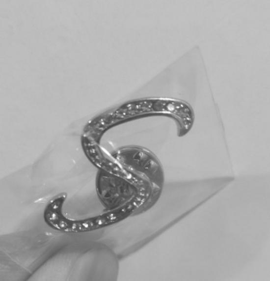 High-Precision Electroplated Vintage Alloy Brooch with Rhinestones