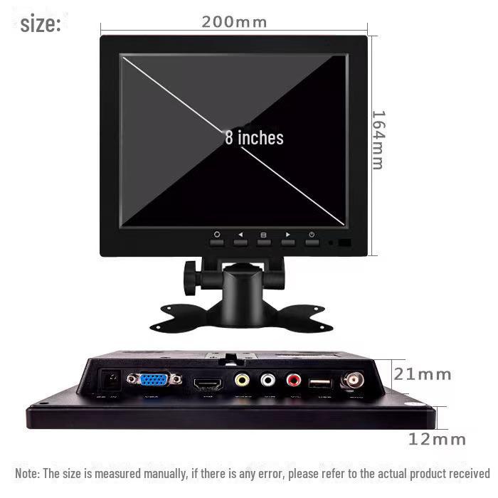 8-дюймовый ЖК-экран HDMI HD-дисплей Автомобильный VGA-монитор заднего вида с GPS-навигатором