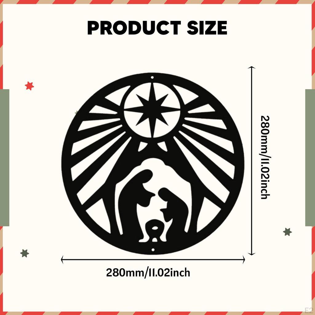 Birth of Metal Wall Decoration Mas Iron Art Hollow Black Hanging Artwork for Home Office Patio