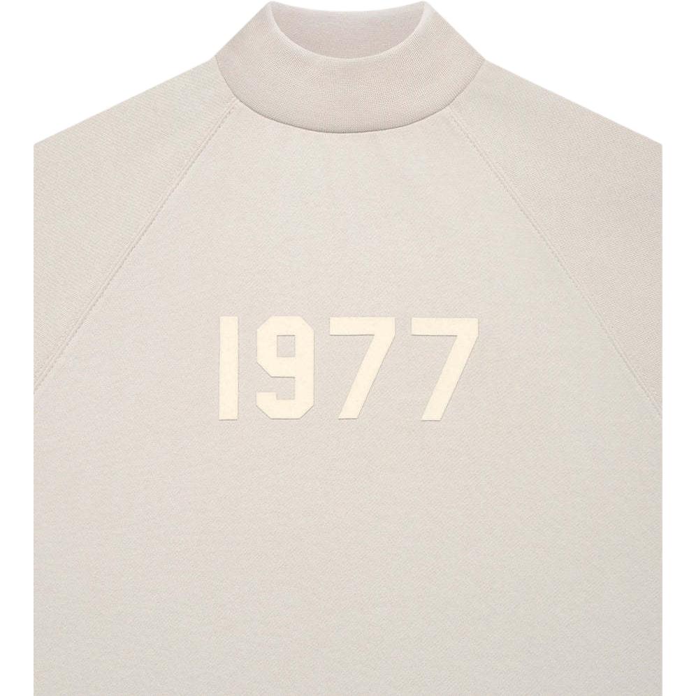 Fear of God Essentials 1977 Серия 3/4 рукава Воротник-стойка Цифровой принт Толстовка Женские Топы Пшеничный FOG-SS22-67