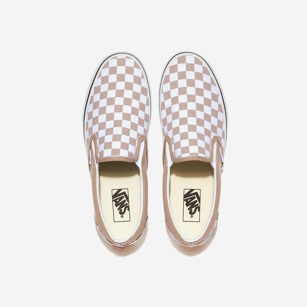 Vans Классические туфли-лодочки - Color Theory Checkerboard Warm Taupe, VN000D6YE2V, 1010111661, популярная корейская обувь