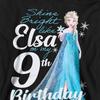 Frozen Childrens/Kids Bright Like Elsa Heather 9th Birthday Pullover Hoodie