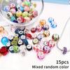15/40 шт., смоляной материал, элегантные и милые бусины с большими отверстиями, декоративные бусины с интервалом, аксессуары для браслета, ожерелья и брелока