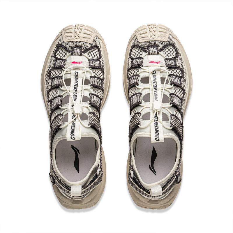 Li Ning Outdoor CF Tracing, Wenchuan Амортизация Скользкая Устойчивость к истиранию Низкие по высоте Треккинговые ботинки Унисекс Кремовый AHLV001-2