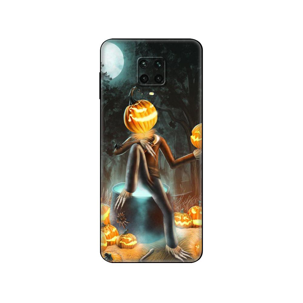 Black Tpu Case For Xiaomi Redmi 7A 8 8A 9 9A 9C Case Redmi Note 8T 8 Pro T Note 9 9S 9 Pro Case Halloween Pumpkin