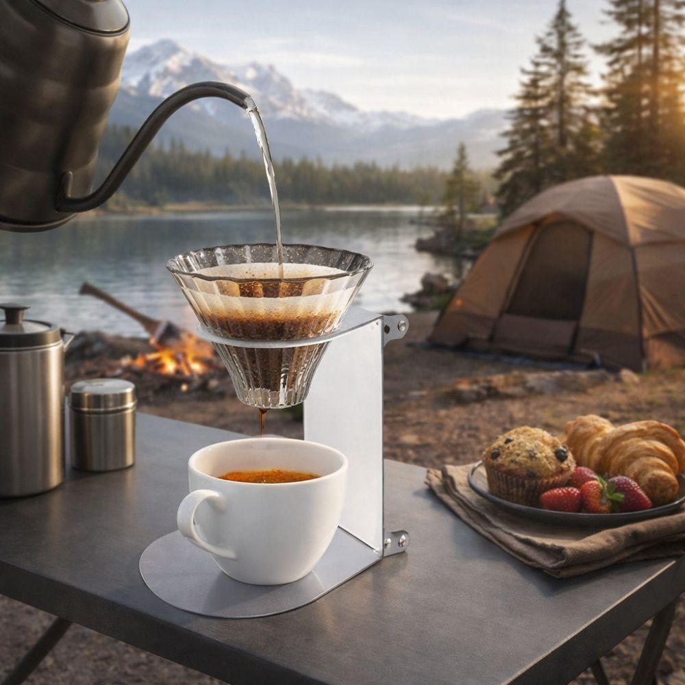 Portable Coffee Drip Stand Folding Hand Brew Bracket Coffee Filter Holder Office Use