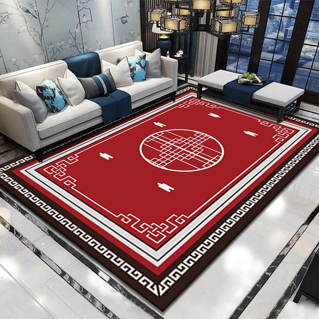 New Chinese -Style Living Room Large Area Non -Slip Carpet Printing Office Coffee Table Floor Mat Home Bedroom Study Floor Mat