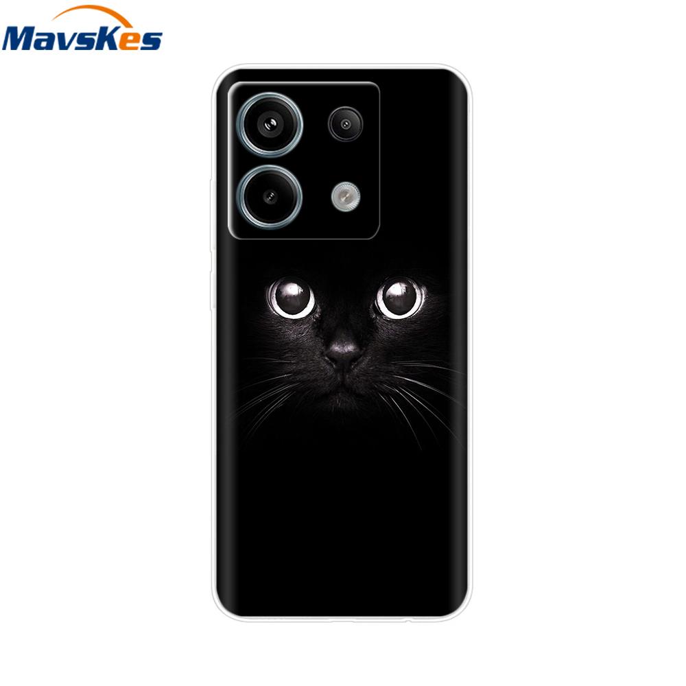 Чехол для телефона Xiaomi Redmi Note 13 Pro 5G Задняя крышка Милый Ударопрочный Мягкий Прозрачный Силикон ТПУ Для Redmi Note13 Note 13 Pro Funda