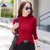 Женская нижняя рубашка с длинными рукавами, полуводолазка, большой размер, универсальный внутренний слой для осени и зимы, теплые топы