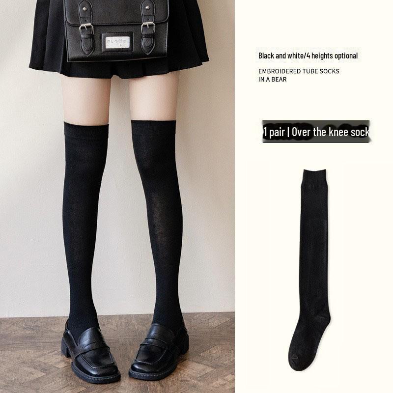 Женские ультратонкие черные шелковые колготки с защитой от зацепов - летние чулки выше колена