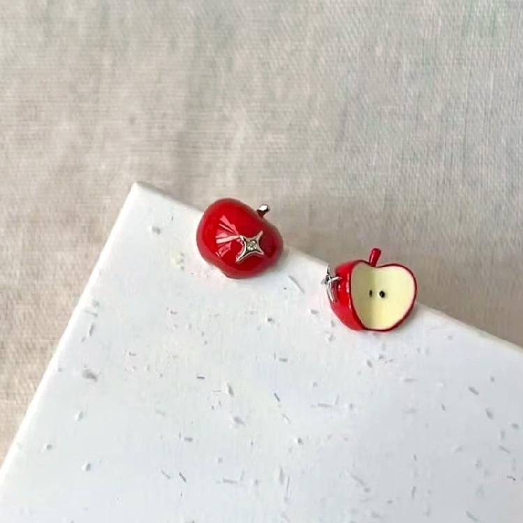 Гипоаллергенные серьги-гвоздики «Звездные яблоки» с легкой застежкой, бижутерия из сплава для вечерних нарядов и повседневного ношения