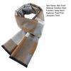 Men Scarf Plaid Print Winter Warm Thick Imitation Cashmere Long Scarf Medium Length Shawl Cold Weather Accessory