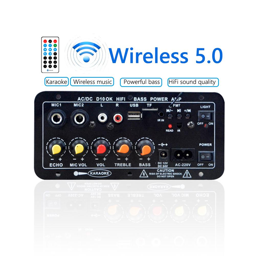 D10 12 В 24 В Bluetooth-совместимый цифровой усилитель мощности сабвуфера