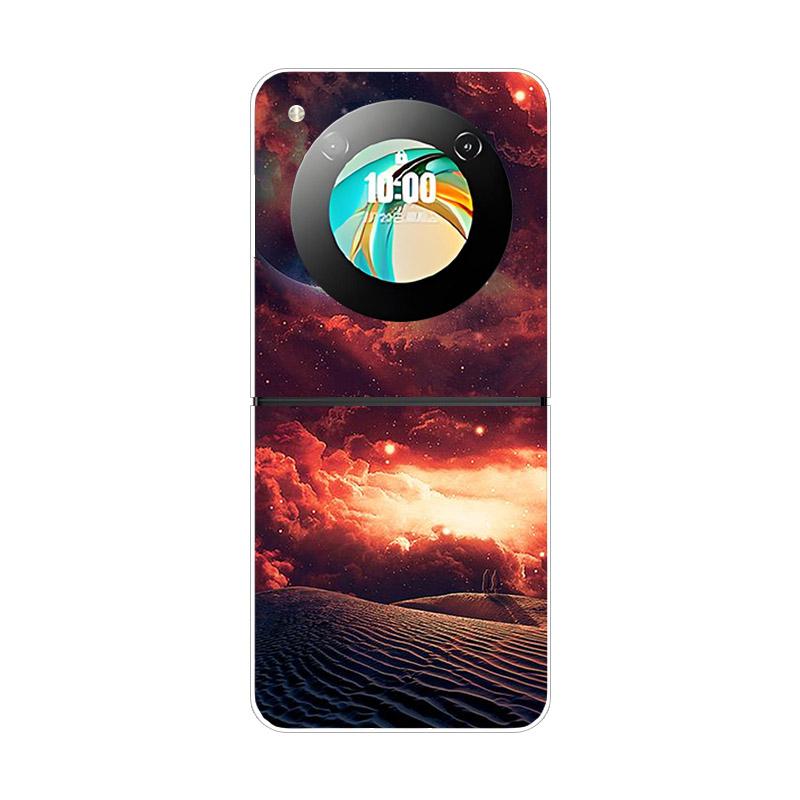 Чехол для ZTE Nubia Flip NX724J Модный Расписной Прозрачный Жесткий ПК Складной Для ZTE Libero Flip 5G A304ZT Прозрачная Крышка Телефона Funda