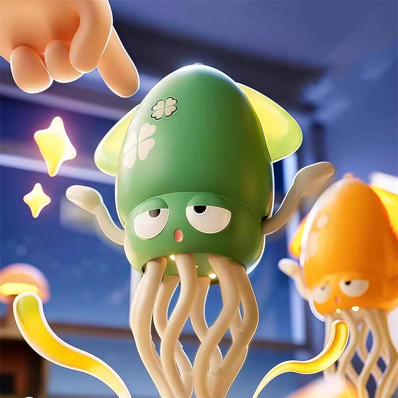 Электрическая танцующая игрушка-кальмар, ползающий танцующий автоматический осьминог с сенсором обхода препятствий, со светодиодной подсветкой и музыкой