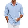 Men's Loose-fitting Casual Button-down Long-sleeved Shirt