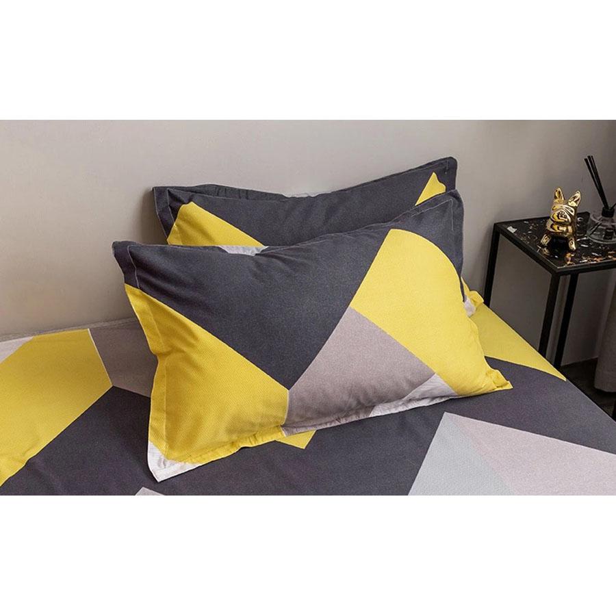 Comforter Wostar Geometry Printed Flat Bed Couple 2 People 150X200 Luxury Double Bed Bedsheet Single Double Queen King Size