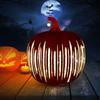 Twinkle Pumpkin Night Light with Timer Halloween Glass Starry Night Lamps Auto-Off LED Fall Decoration for Tabletop Mantel