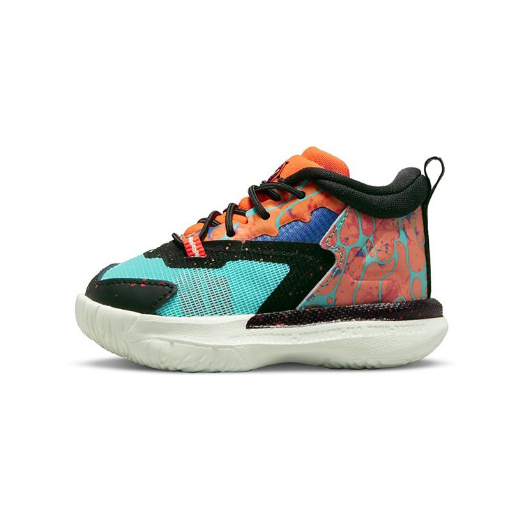 Jordan Zion 1 Zion 1 Cushioning, Wear Resistant Mid top Toddler Shoes Orange Green Infant And Toddler DC2023-800