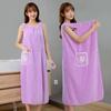 New 2024 Summer Bath Skirt Robe for Women - Soft and Absorbent Cotton Towel Wrap