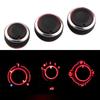 3Pcs Aluminum Alloy Air Conditioning Knob AC Knob Heat Control Switch Button Knob For VW POLO 2002-2013 2014 MK4 MK5 9N 9N3 6R