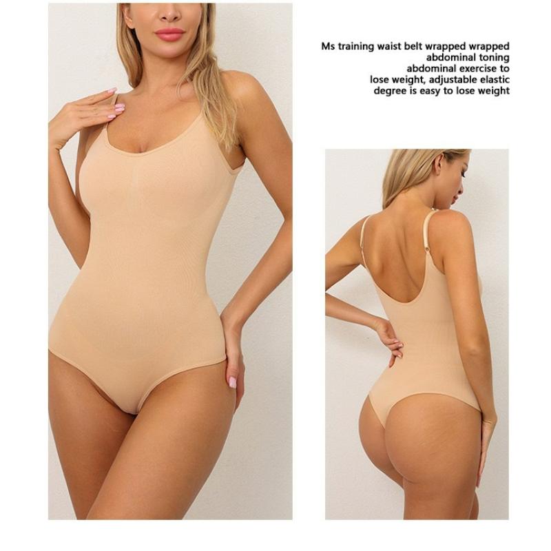 Женский бесшовный комбинезон бикини с Т-образным вырезом для коррекции фигуры, комбинезон с контролем талии, корсет на подтяжках, боди S-3XL