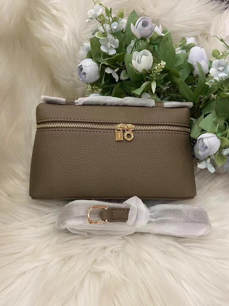 LP19 Золотая сумка-ланчбокс через плечо - 2025 Модная осенне-зимняя сумка на плечо в гонконгском стиле