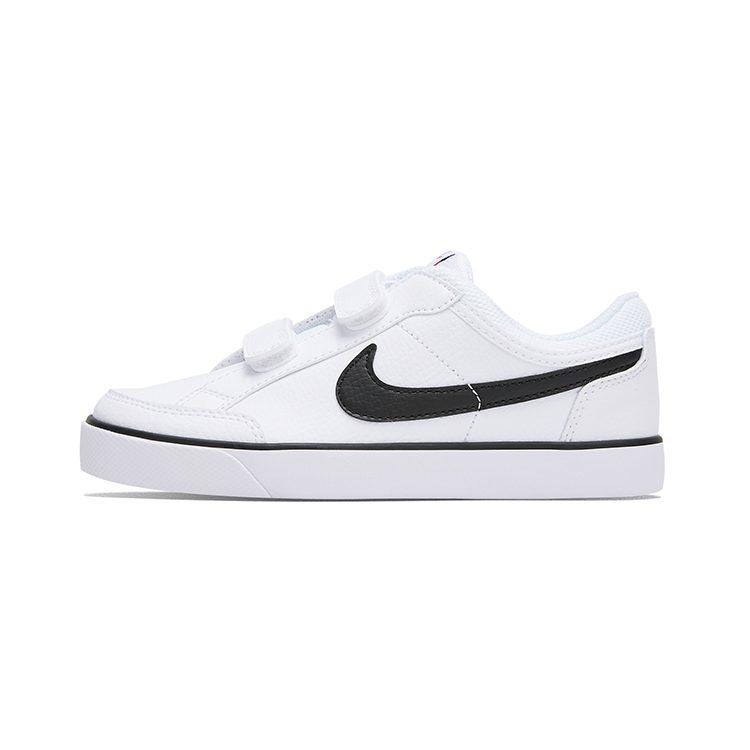 Nike Capri 3 л Устойчивые к истиранию Амортизация Низкие Кеды для Скейтборда Белый Черный Дети Возраст 3 7 Лет 579948-106