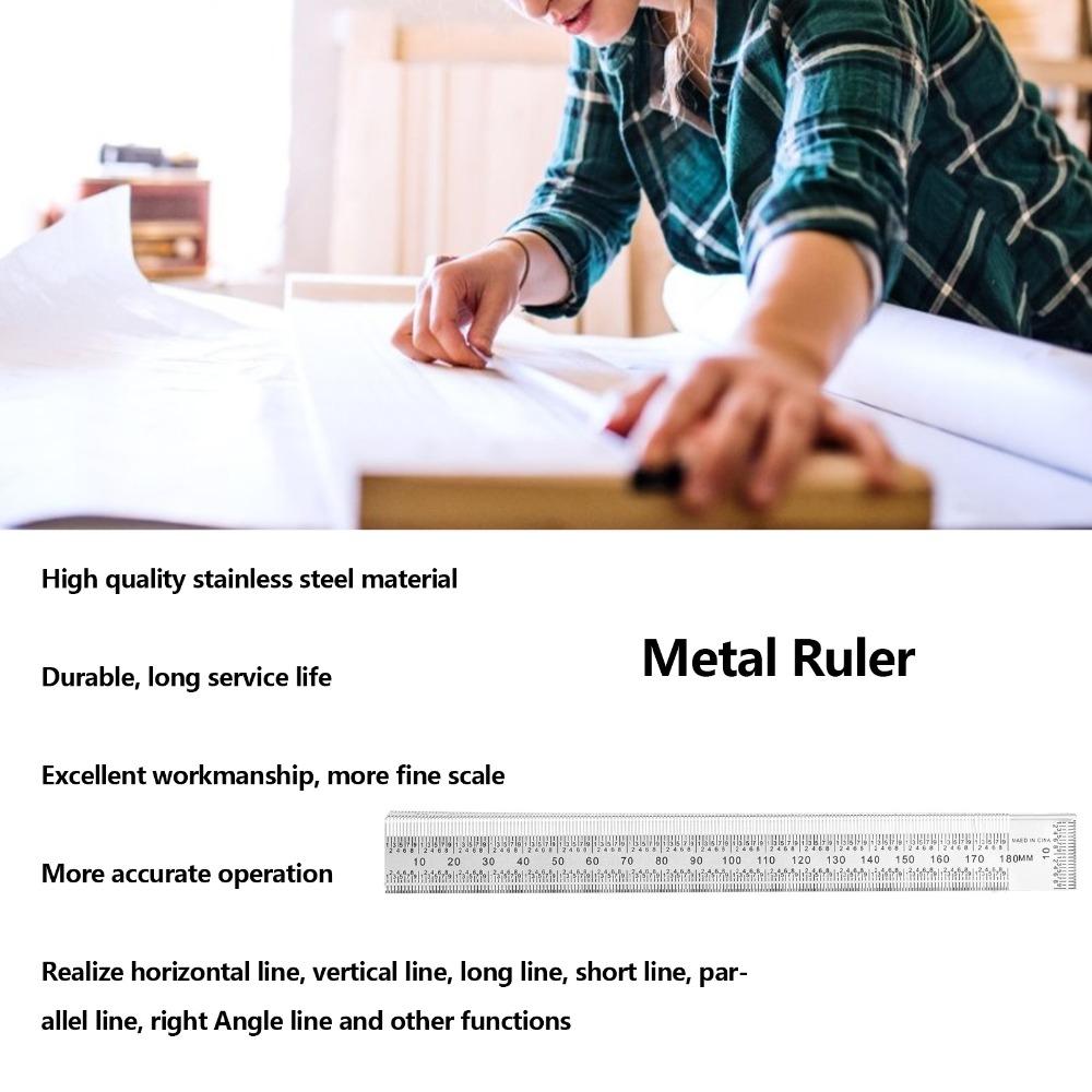 T-Type Bend Rules Stainless Steel Woodworking Scribing Ruler T-Type Ruler Woodworking Measurement