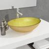 VidaXL Countertop Washbasin Toilet Sink Bathroom Handbasin Washbasin Bathroom Sink House Interior Glass 50x37x14 345261