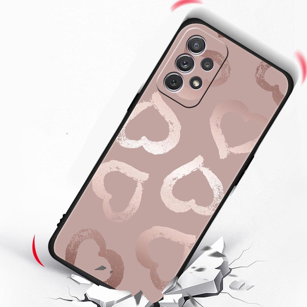 Gold Rose Love Heart Phone Case For Samsung Galaxy A17 A07 A55 A35 A25 A15 A05s A33 A31 A23 A21s A13 A41 A73 A53 A51 A71 Cover