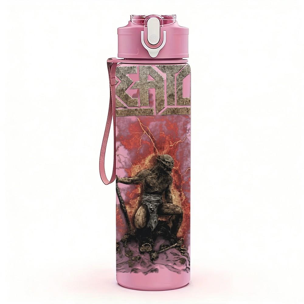 1PC Kreator Band 750ml sports water bottle leakproof straw lid outdoor office home