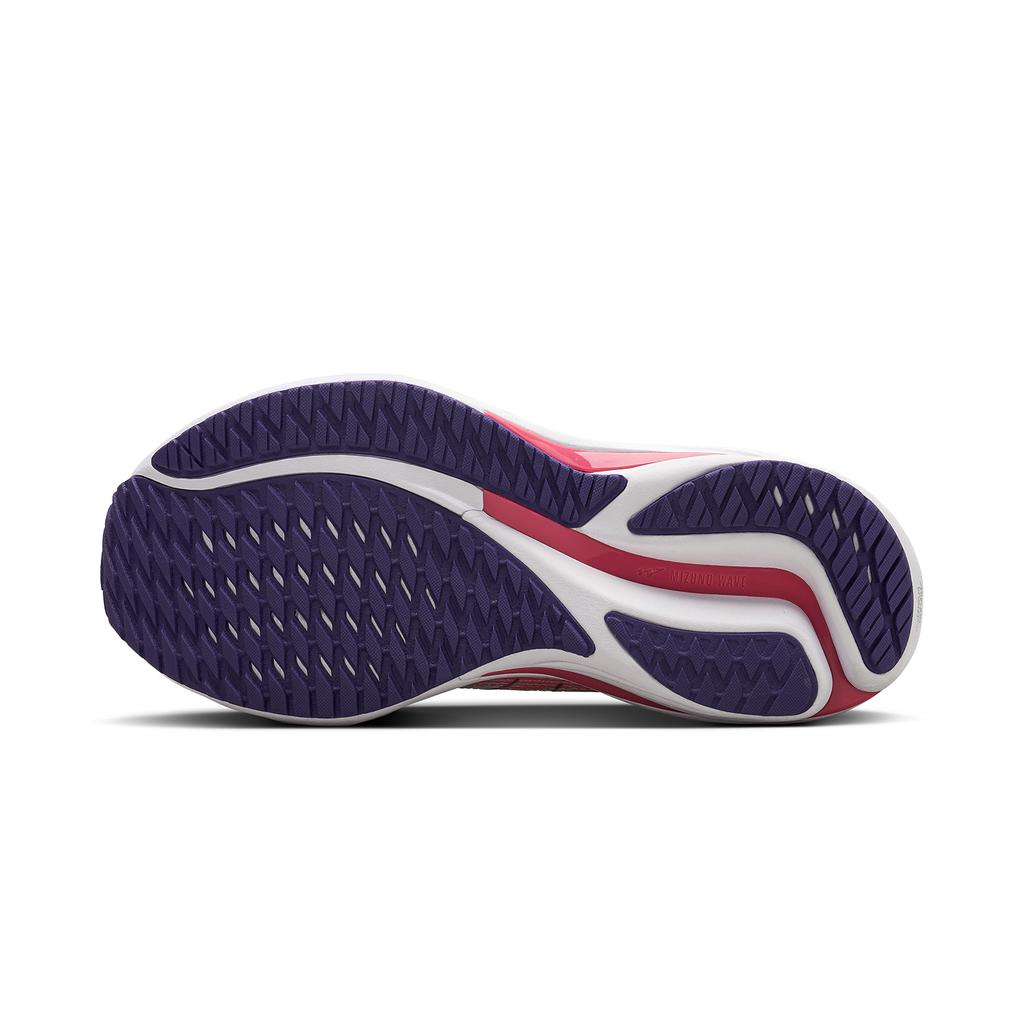 Mizuno Wave Rider 28 Белоснежные женские кроссовки Camellia Rose кремового цвета в винтажном стиле-индиго J1GD240375