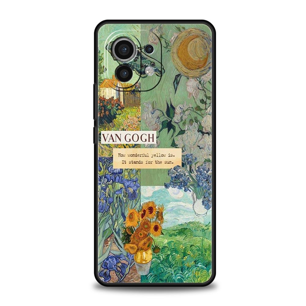 Чехол для телефона 'Звездная ночь' в стиле Ван Гога для Xiaomi 14 13T 12T Pro 12 13 11 Ultra Mi Note 10 Lite 10T 5G 11X Pro 11T 11i 9T Мягкая крышка