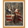 3d Diy Алмазная картина Американский флаг Олени 5d Полная круглая Алмазная вышивка Картина
