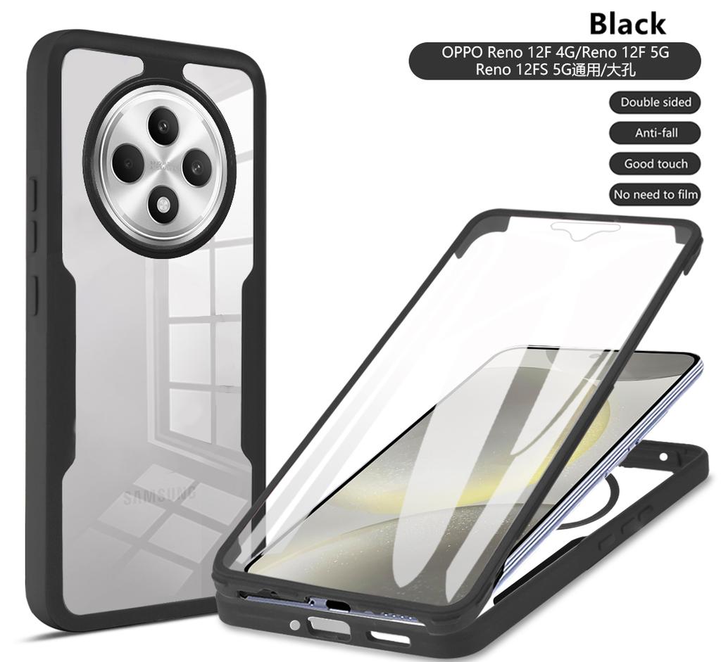 Противоударный 360 Прозрачный чехол для OPPO Reno 12 Pro Reno12 Reno 12F 12 F FS 12FS Reno12F Крышка Защита камеры и экрана Полная защита