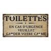 Restroom Metal Signs Wall Decor Plaque Metal Vintage License Plate for Home Bar Club Toilet Bathroom Restroom