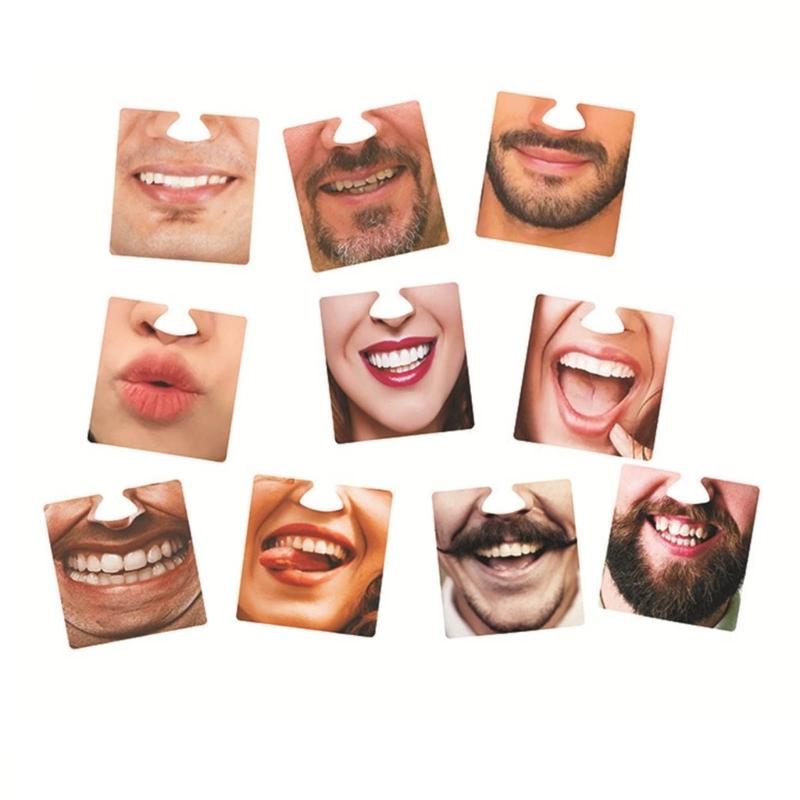 Pack of 10 Party Mask and Cup Mat Set Versatile Coaster Set Face Covers Cup Mats Cup Pads Paper Material for Cups