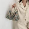 Retro Print Underarm Bag Large Capacity Stylish Casual Canvas Shoulder Bag Women's Simple Versatile Hobo Bag Handbag